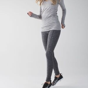 Lululemon Run: Turn Around Tight Heathered Black